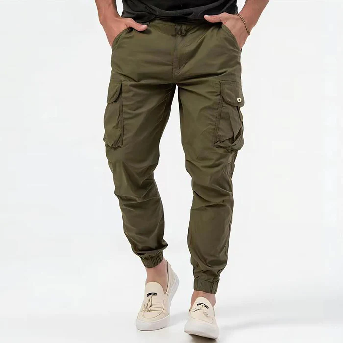 Moderna Byxor | Cargo Pants med Slitstarkt Material &amp; Avsmalnande Passform | Bekväm och Mångsidig Stil för Alla Tillfällen 1