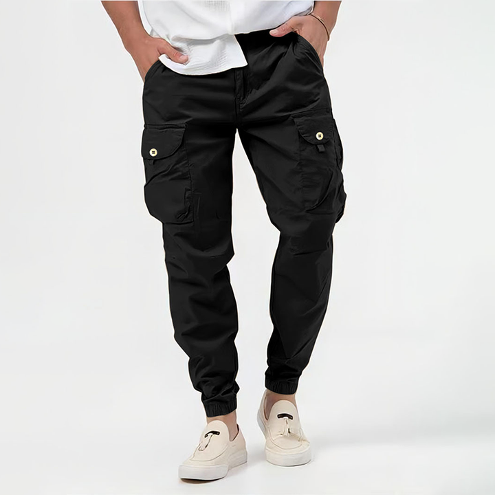 Moderna Byxor | Cargo Pants med Slitstarkt Material &amp; Avsmalnande Passform | Bekväm och Mångsidig Stil för Alla Tillfällen 3