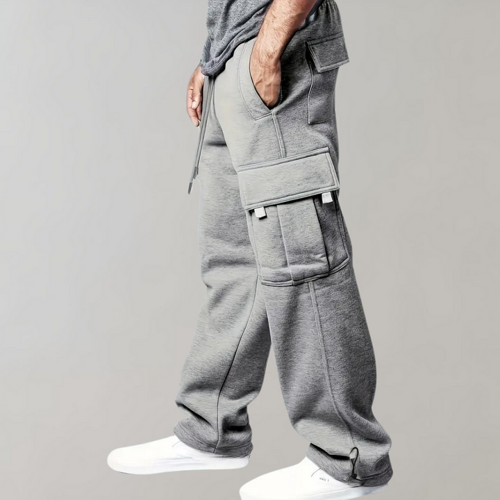 Moderna Joggers för Män | Bred Ben Design med Flera Fickor | Bekväma och Stilsäkra för Allt Dagsbruk 0