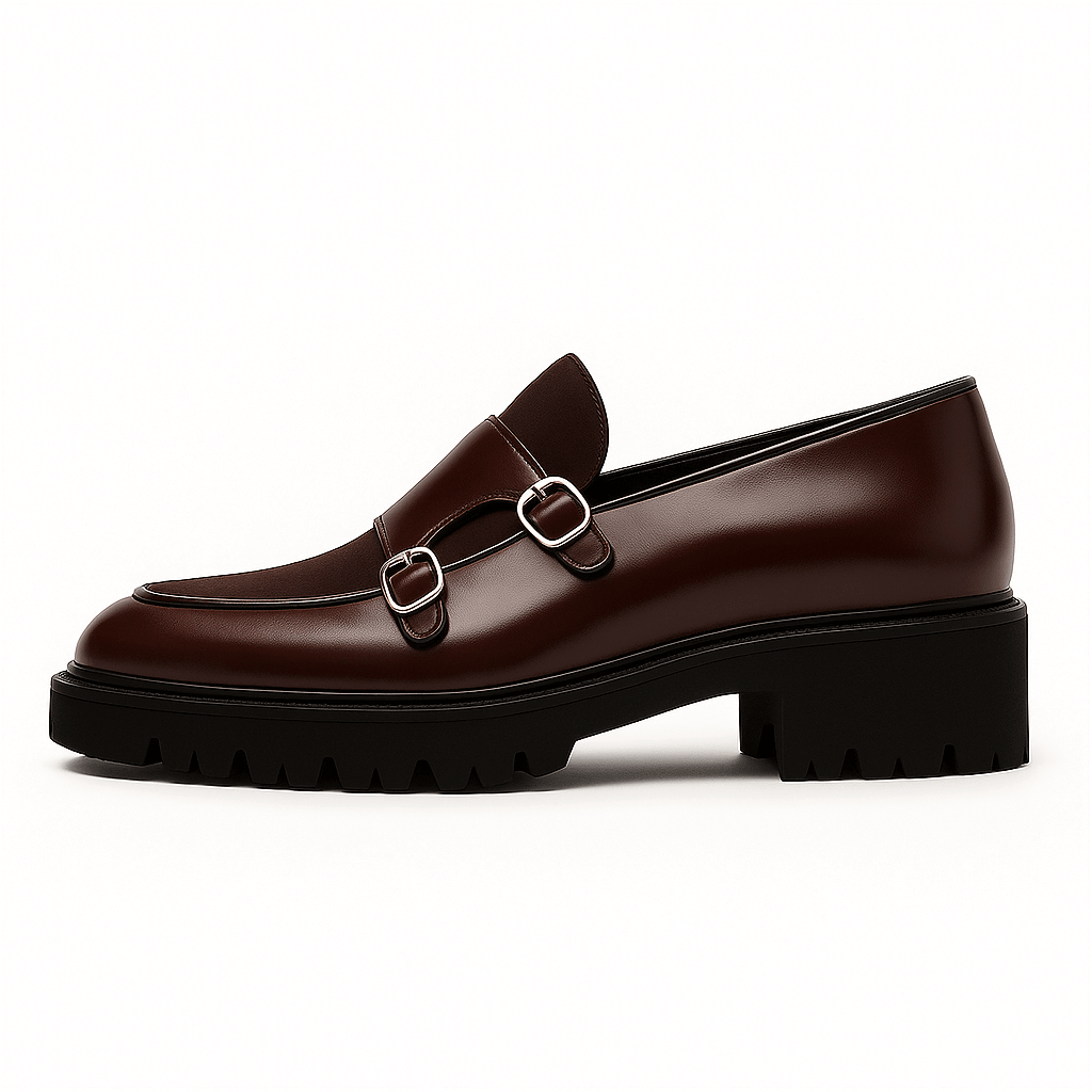 Moderna Loafers Män | Monk Strap Design med Dubbla Spännen | Elegant Stil för Formella Tillfällen 1