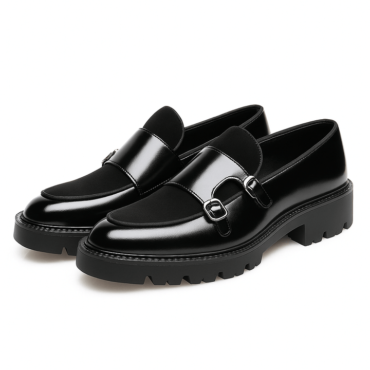 Moderna Loafers Män | Monk Strap Design med Dubbla Spännen | Elegant Stil för Formella Tillfällen 5