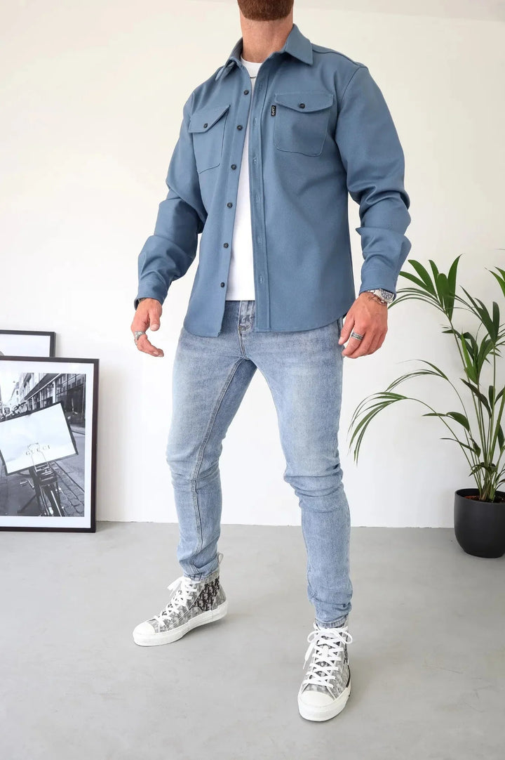 Moderna Overshirtjacka för Herrar med Avslappnad Passform | Mångsidig Lagerplagg för Stil och Komfort 0