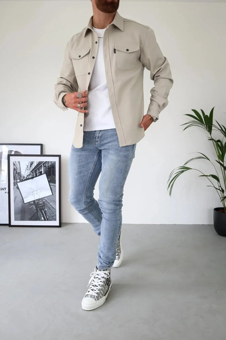 Moderna Overshirtjacka för Herrar med Avslappnad Passform | Mångsidig Lagerplagg för Stil och Komfort 2