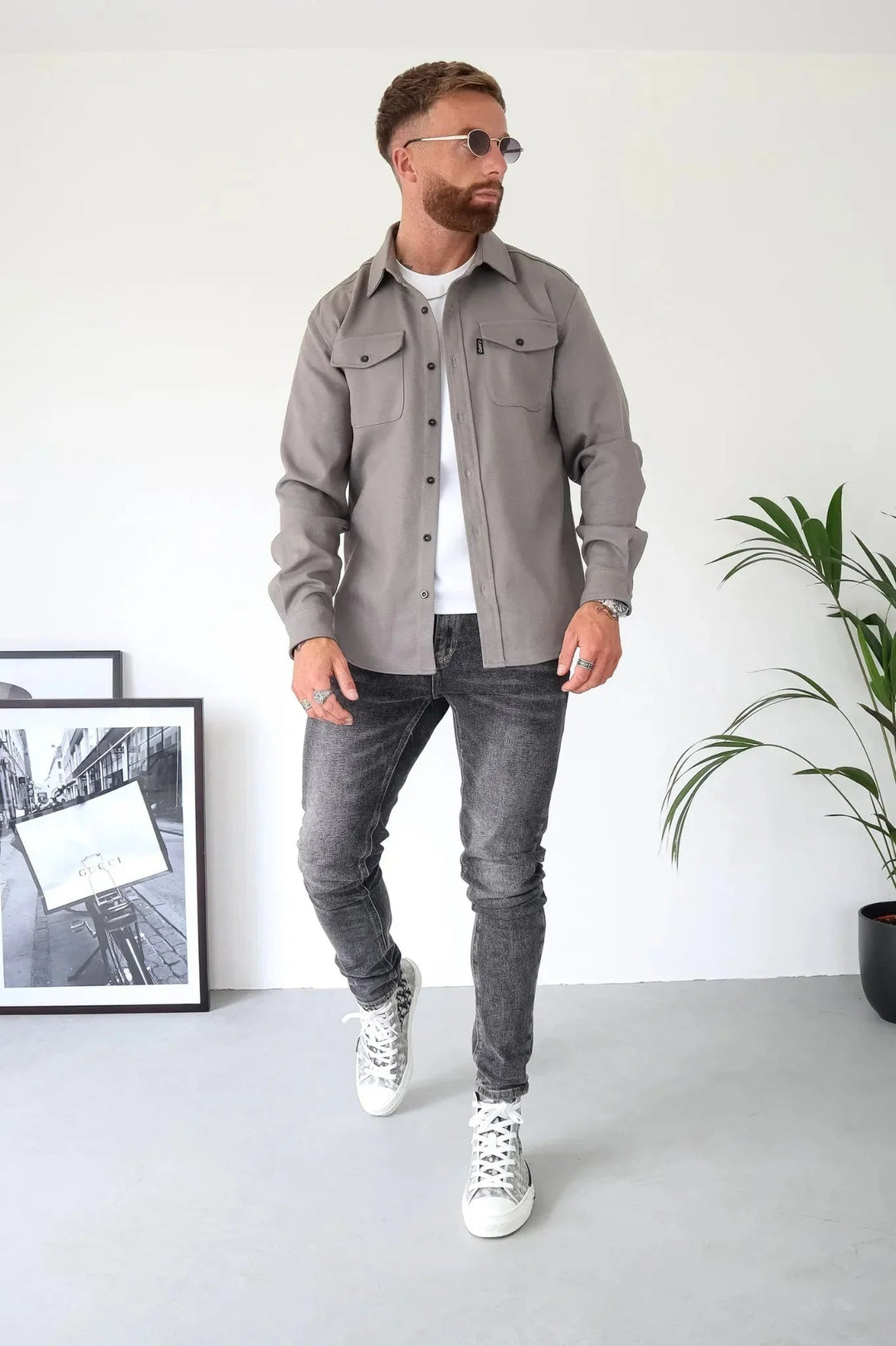 Moderna Overshirtjacka för Herrar med Avslappnad Passform | Mångsidig Lagerplagg för Stil och Komfort 3