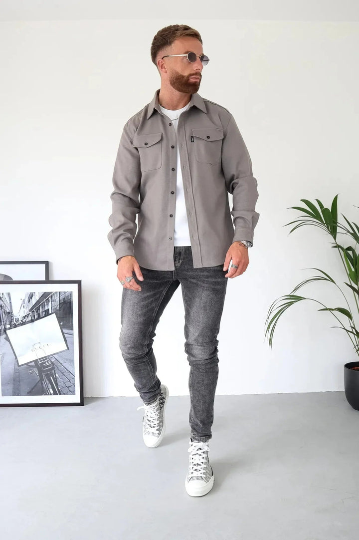 Moderna Overshirtjacka för Herrar med Avslappnad Passform | Mångsidig Lagerplagg för Stil och Komfort 3