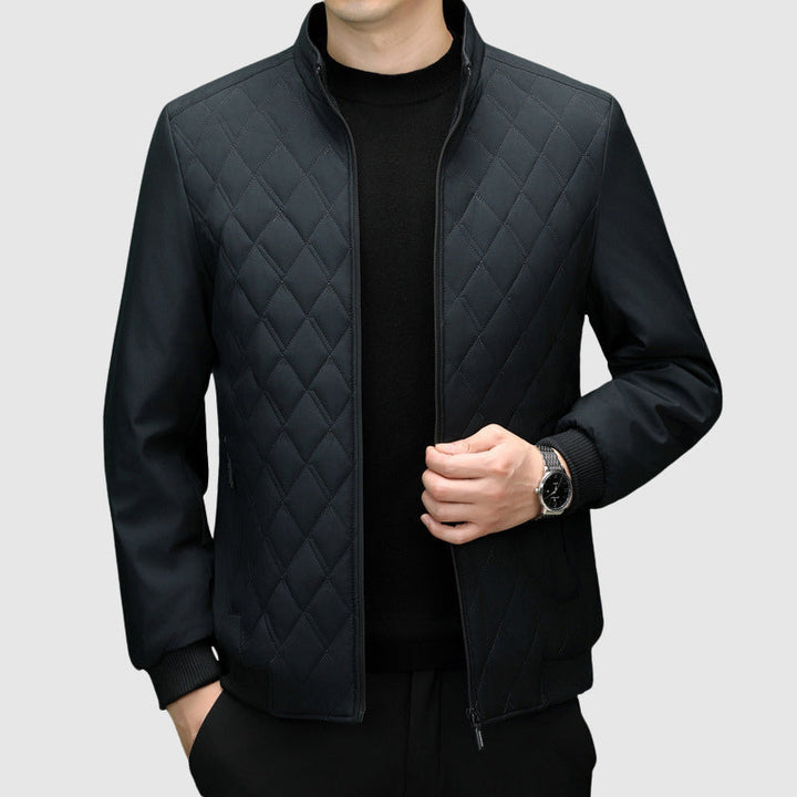 Moderna Quiltjacka | Vinterjacka för Män med Isolering och Ståkrage | Elegant och Värmande För Höst och Vinter 1