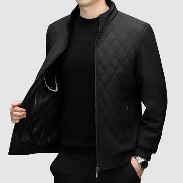 Moderna Quiltjacka | Vinterjacka för Män med Isolering och Ståkrage | Elegant och Värmande För Höst och Vinter 4