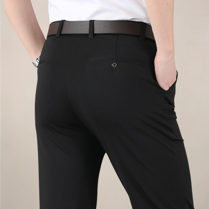 Moderna Slim Fit-byxor med Stretchmidja | Elegant Design för Vardagsbruk 0