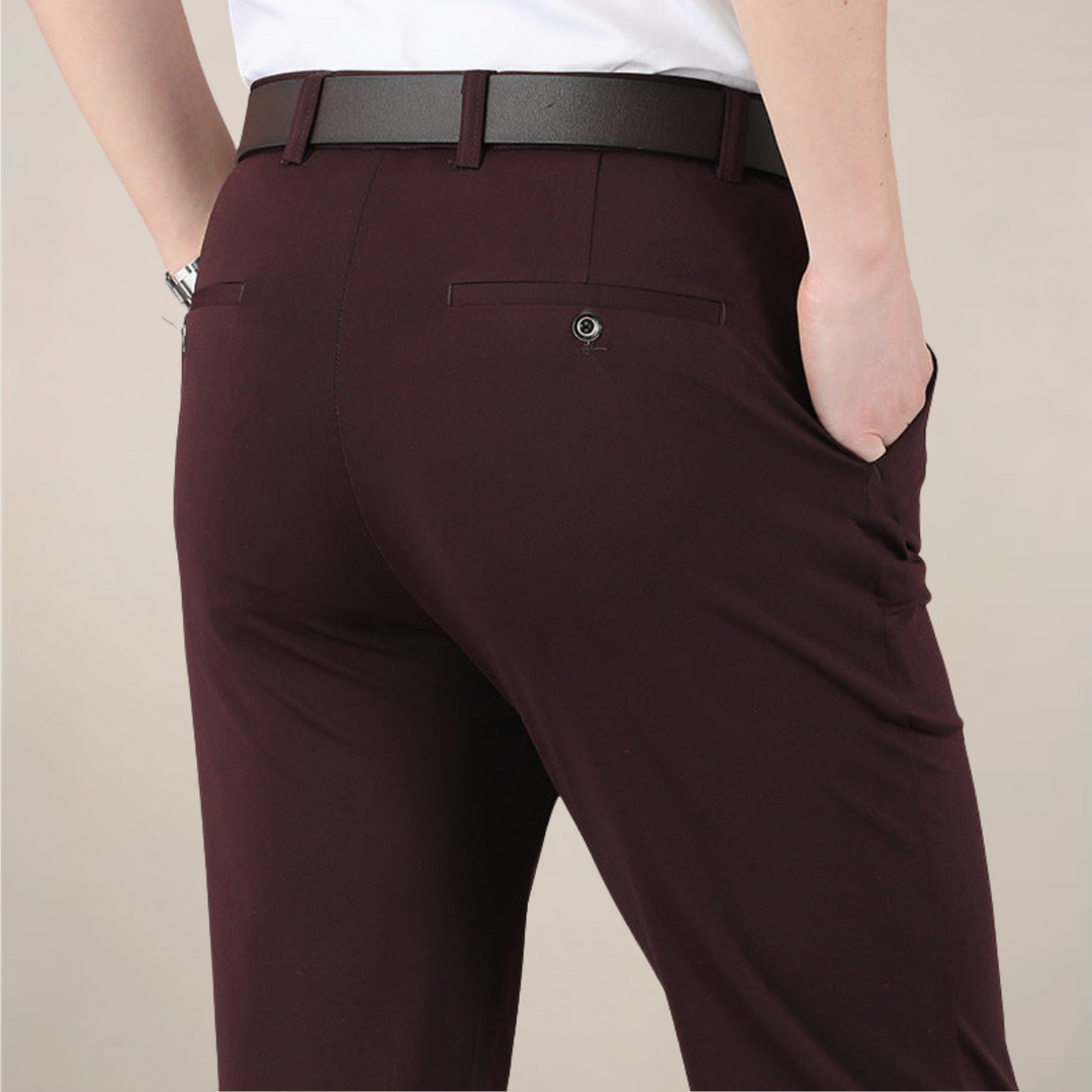 Moderna Slim Fit-byxor med Stretchmidja | Elegant Design för Vardagsbruk 2