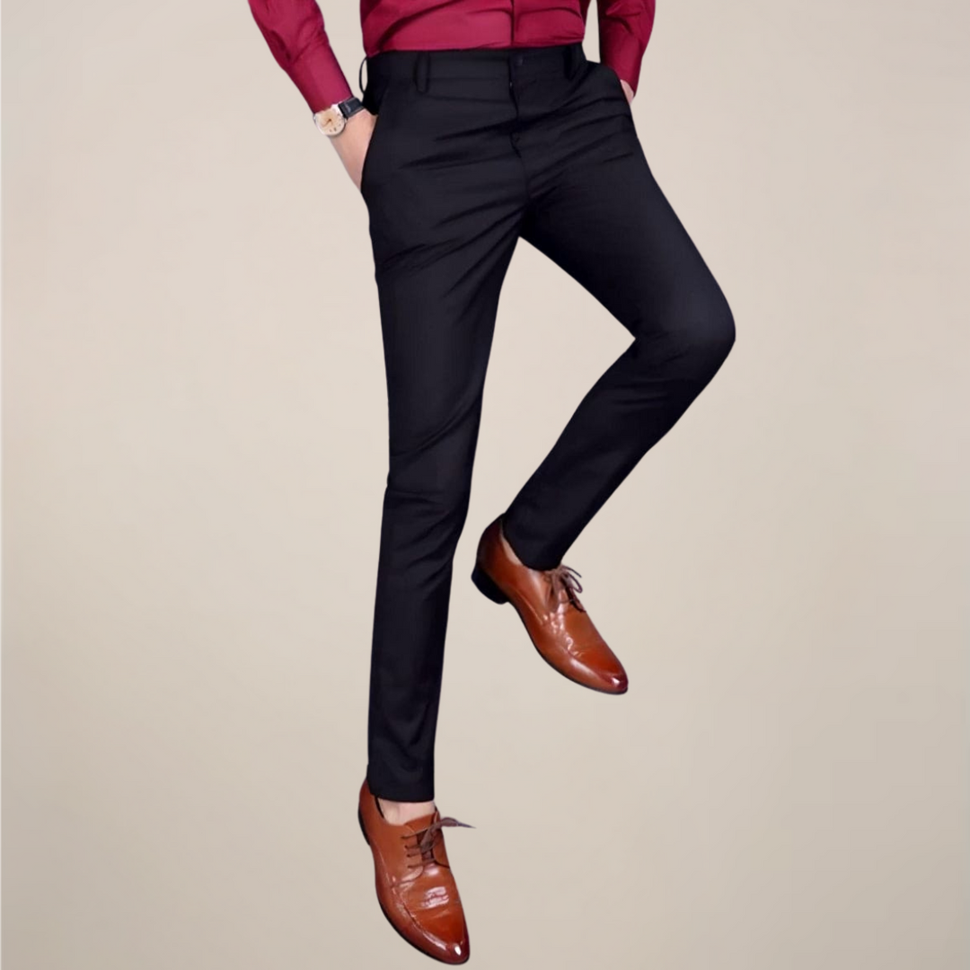 Moderna Slim Fit-byxor med Stretchmidja | Elegant Design för Vardagsbruk 6