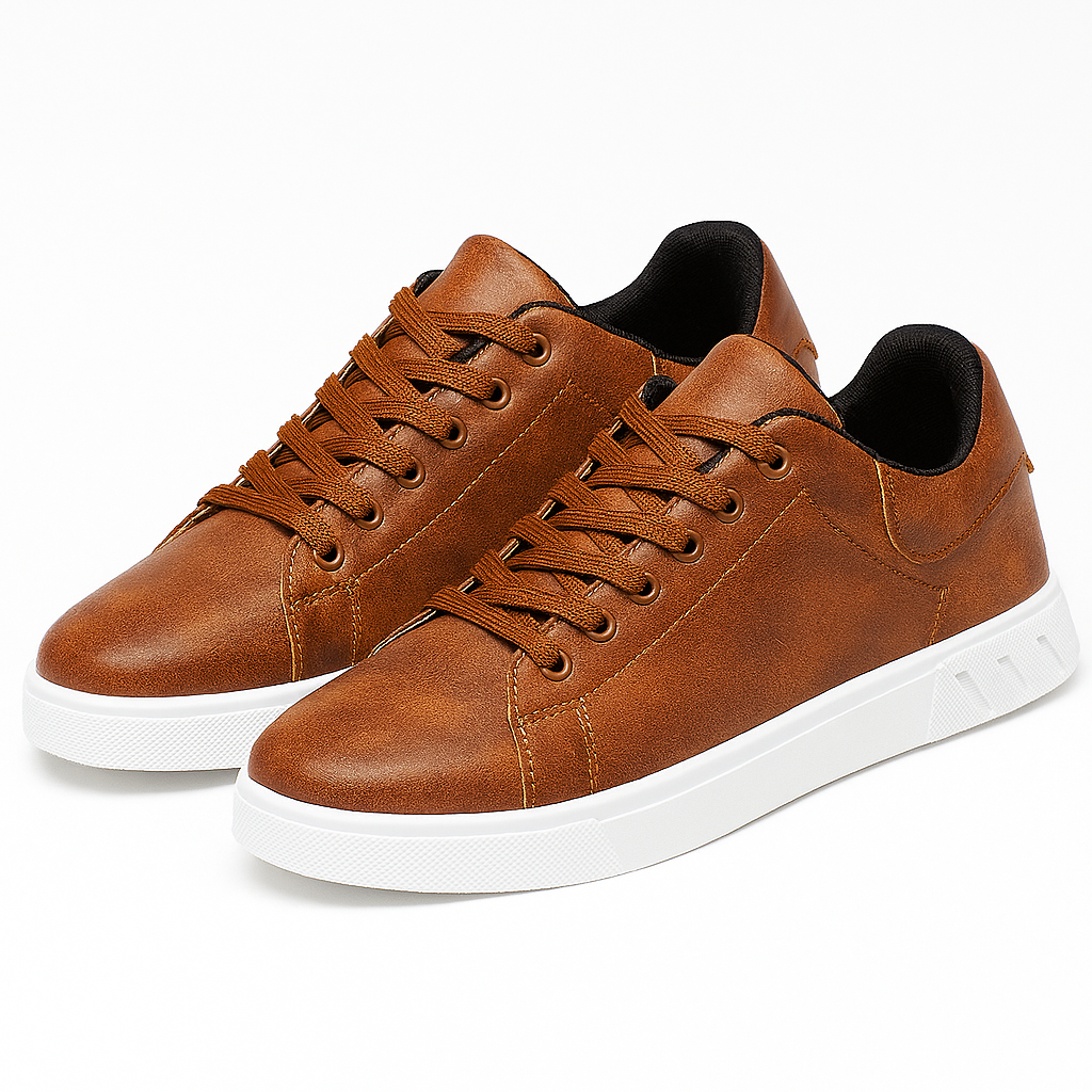 Moderna Sneakers Män | Casual Snörskor med Slitstark Sula | Bekväm Design för Vardagsbruk 0