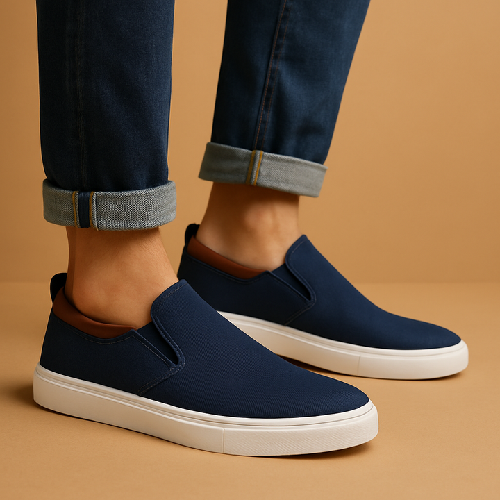 Moderna | Loafers Män med Andningsbar Textil och Vadderad Innersula | Komfortabel Slip-On Design för Varje Tillfälle 3