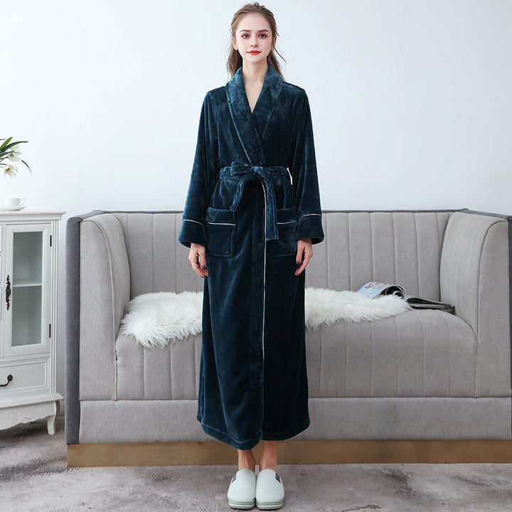 Morgonrock Frotte | Unisex Badrock med Justerbart Bälte | Mjuk och Bekväm för Avkoppling Hemma 0