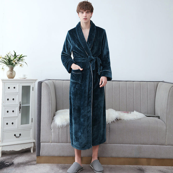 Morgonrock Frotte | Unisex Badrock med Justerbart Bälte | Mjuk och Bekväm för Avkoppling Hemma 2