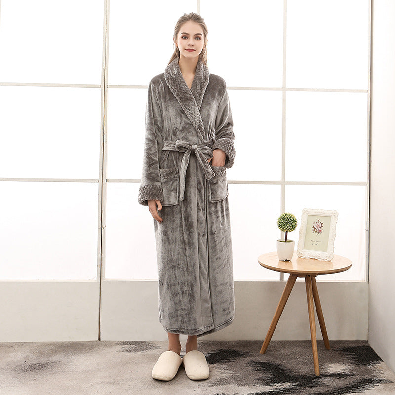 Morgonrock | Unisex Badrock i Ultramjukt Material med Justerbart Bälte | Lång och Elegant för Ultimat Komfort 3