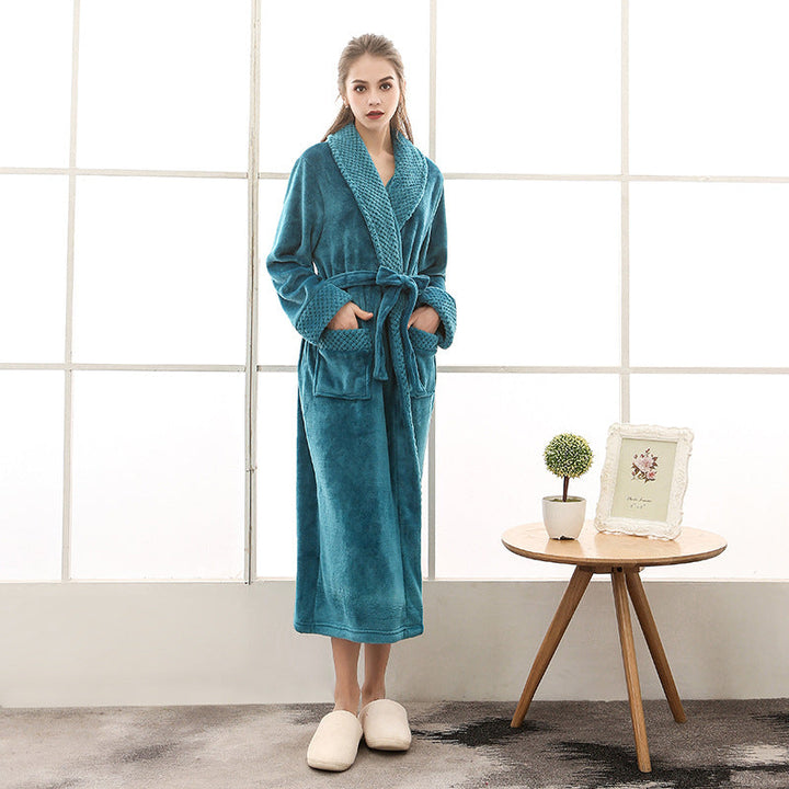 Morgonrock | Unisex Badrock i Ultramjukt Material med Justerbart Bälte | Lång och Elegant för Ultimat Komfort 4