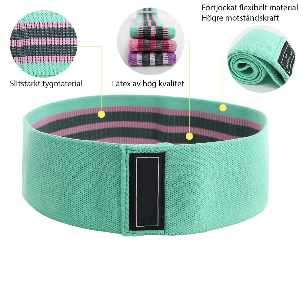 Motståndsband Set | Träningsband 3-Pack med Hållbar Design | Perfekt för Variation i Träningen