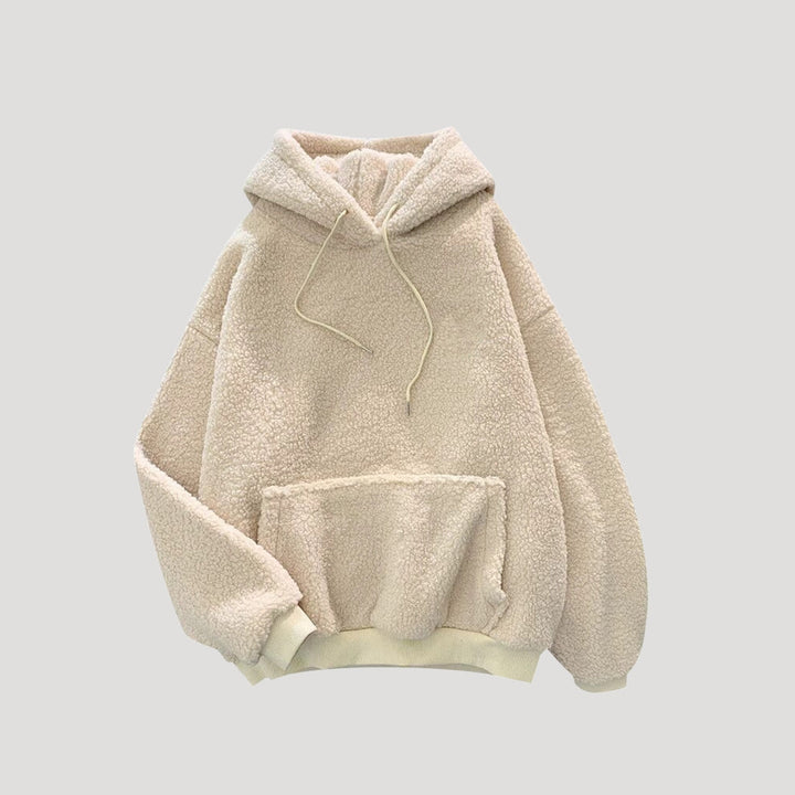 Mysig Oversized Hoodie i Sherpa Fleece med Justerbar Huva | Varm och Bekväm Vintertröja för Kalla Dagar 2