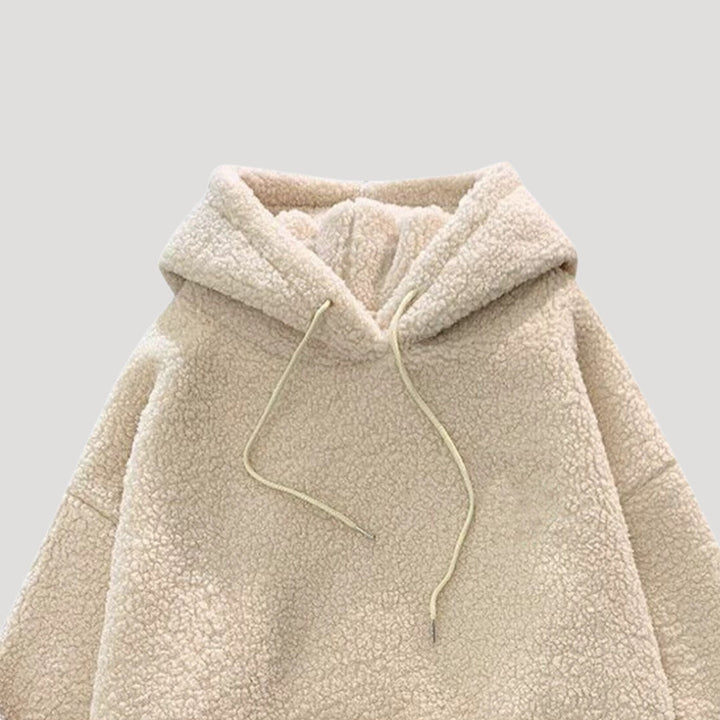 Mysig Oversized Hoodie i Sherpa Fleece med Justerbar Huva | Varm och Bekväm Vintertröja för Kalla Dagar 4