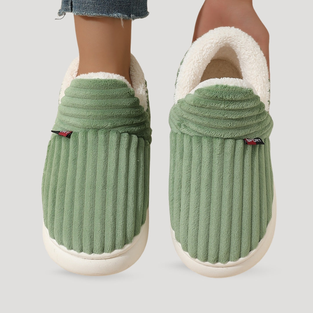 Mysiga Tofflor Dam | Varm Fleece med Dämpad Sula | Perfekt Hemma Komfort 0