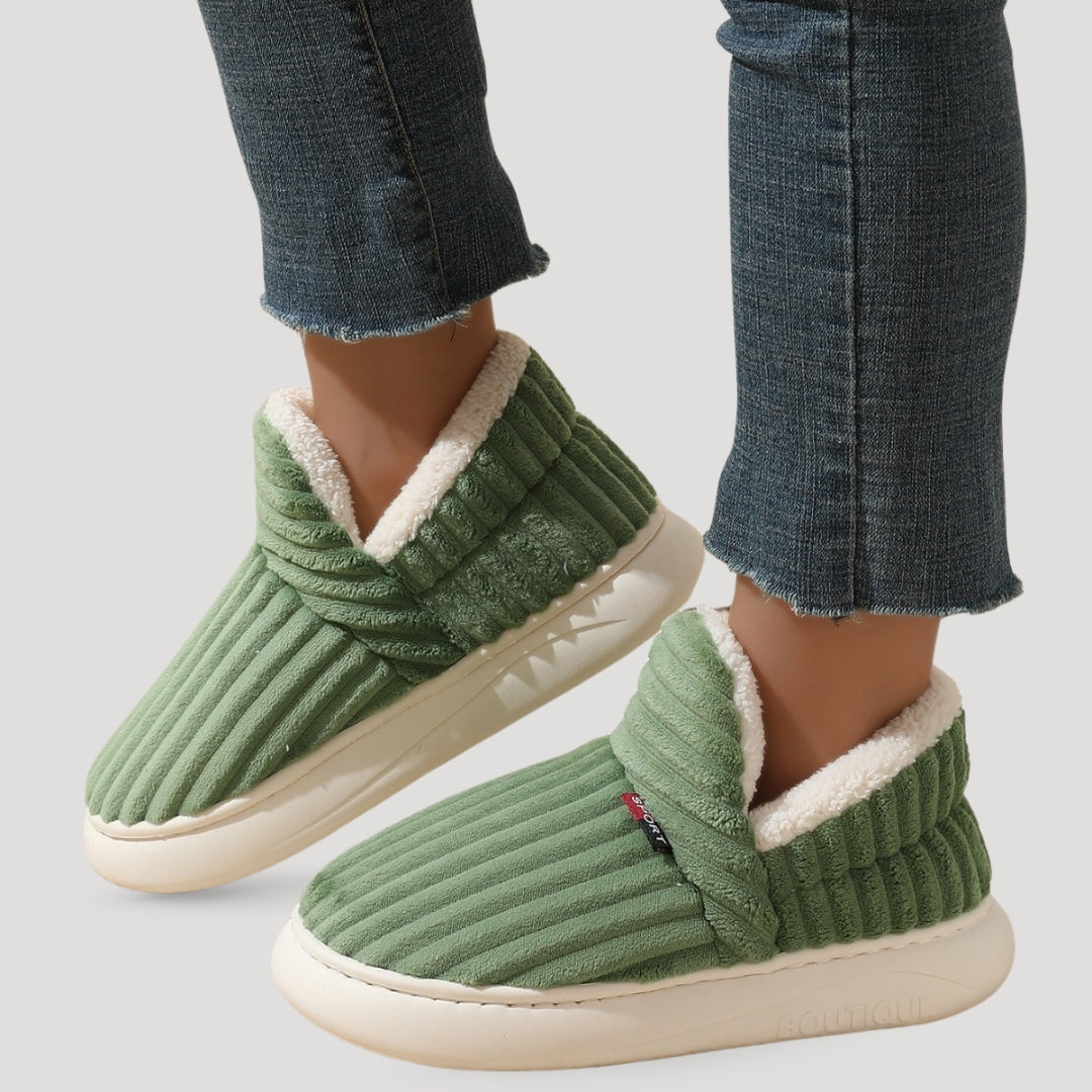 Mysiga Tofflor Dam | Varm Fleece med Dämpad Sula | Perfekt Hemma Komfort 4