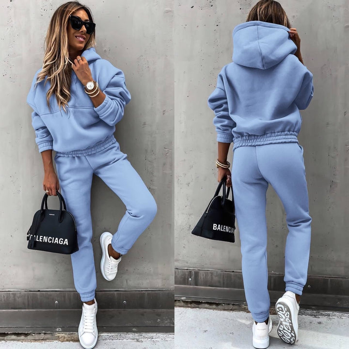 Mysigt Loungewear Set | Huvtröja och Joggingbyxor med Andningsbart Material | Bekväm Stil för Avkoppling 2