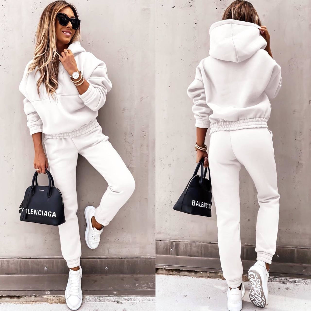 Mysigt Loungewear Set | Huvtröja och Joggingbyxor med Andningsbart Material | Bekväm Stil för Avkoppling 3