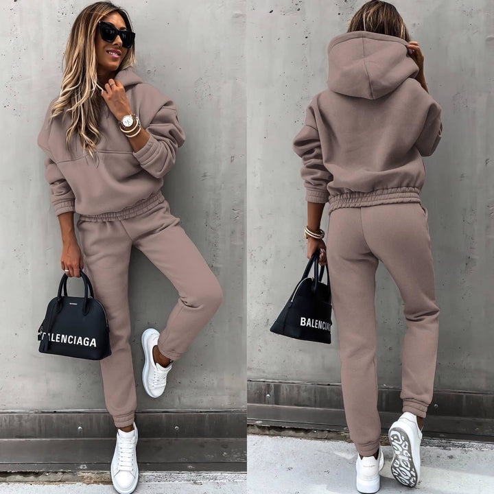 Mysigt Loungewear Set | Huvtröja och Joggingbyxor med Andningsbart Material | Bekväm Stil för Avkoppling 5