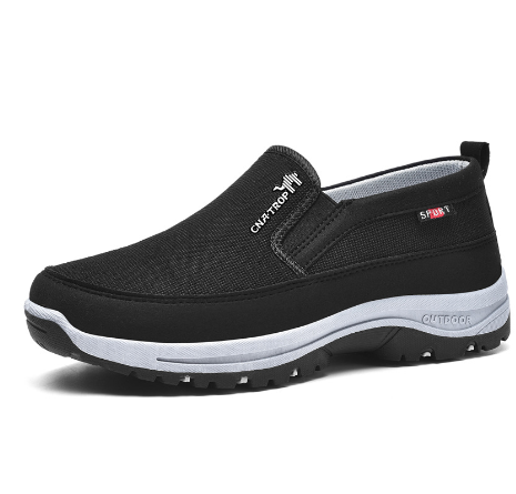 Noah | Andningsbara Slip-On Sneakers Herr med Gummisula 0