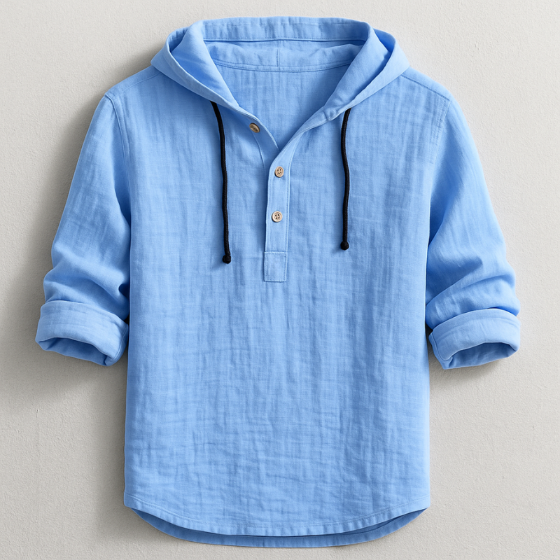 Noah | Avslappnad Långärmad Herrhoodie Med Funktionella Detaljer 0
