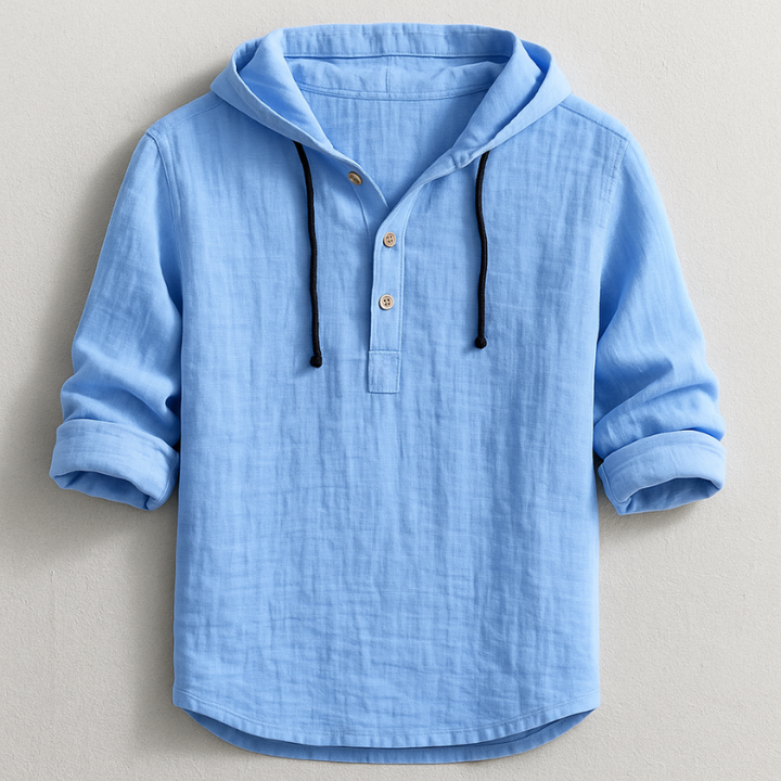 Noah | Avslappnad Långärmad Herrhoodie Med Funktionella Detaljer 0