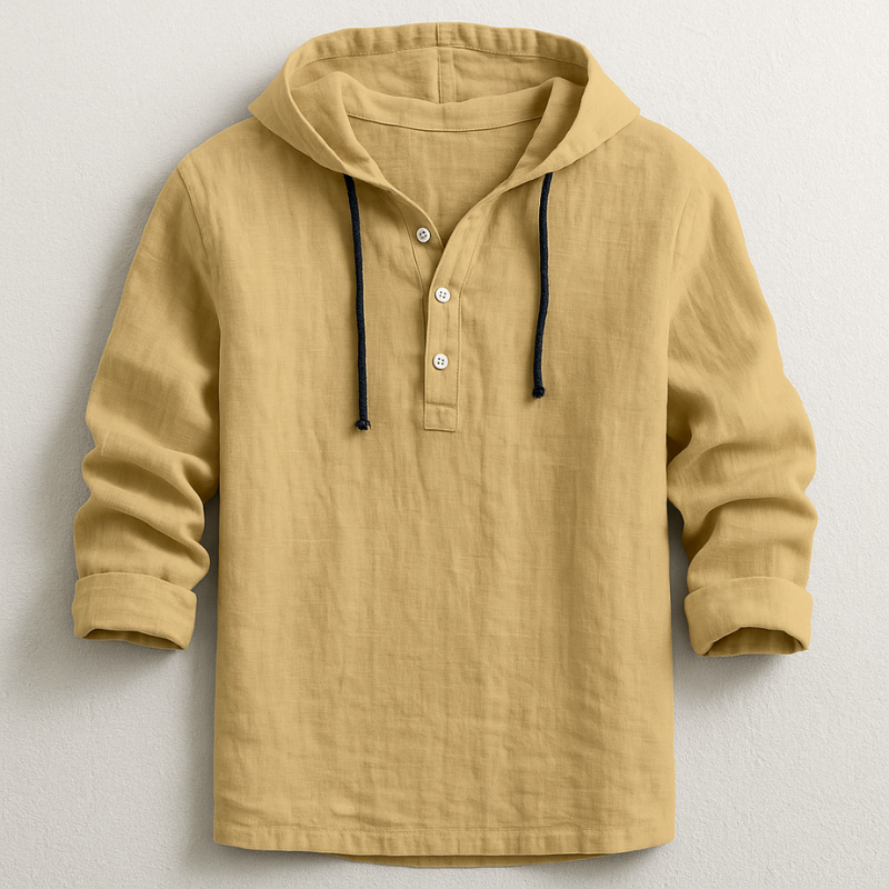 Noah | Avslappnad Långärmad Herrhoodie Med Funktionella Detaljer 1
