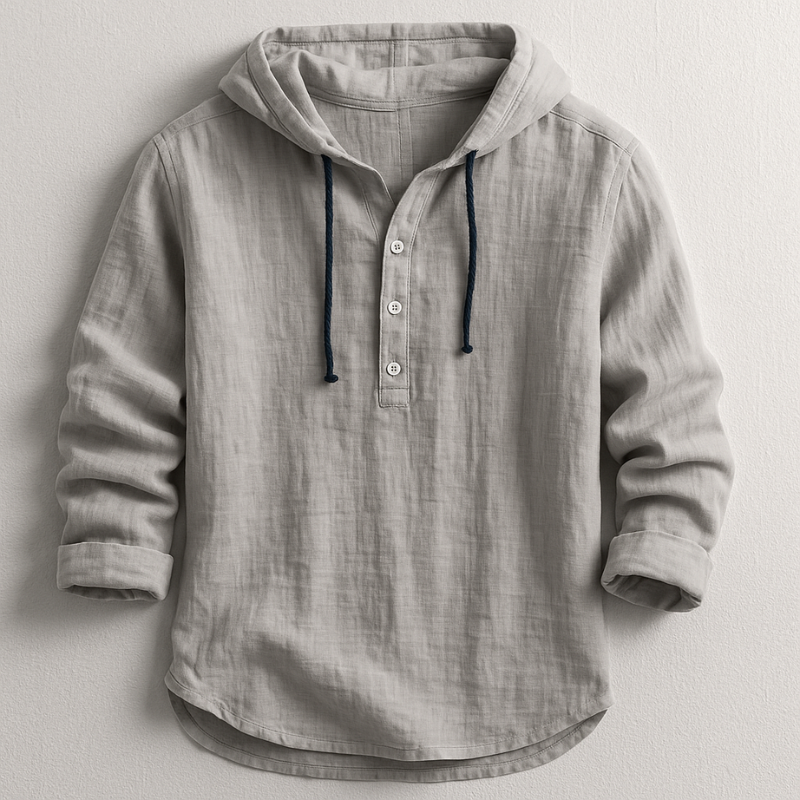 Noah | Avslappnad Långärmad Herrhoodie Med Funktionella Detaljer 2