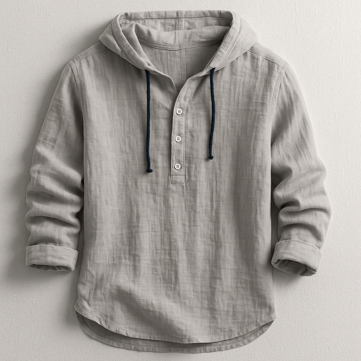 Noah | Avslappnad Långärmad Herrhoodie Med Funktionella Detaljer 2