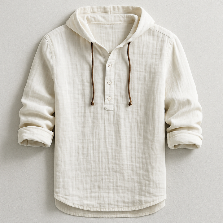 Noah | Avslappnad Långärmad Herrhoodie Med Funktionella Detaljer 3