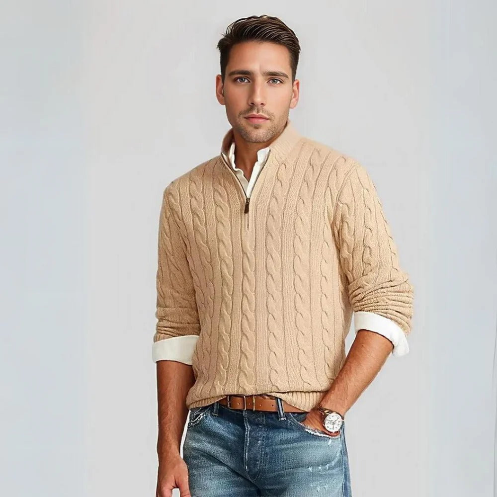 Noah | Elegant Herr Tröja Med Dragkedja För Mångsidig Styling 3