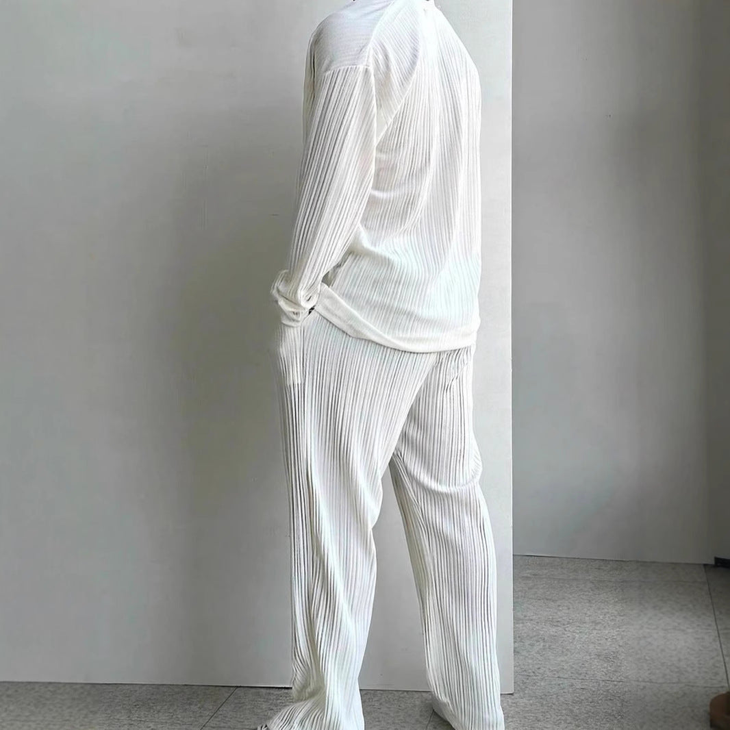Noah | Elegant Långärmad Skjorta och Raka Byxor Set 3
