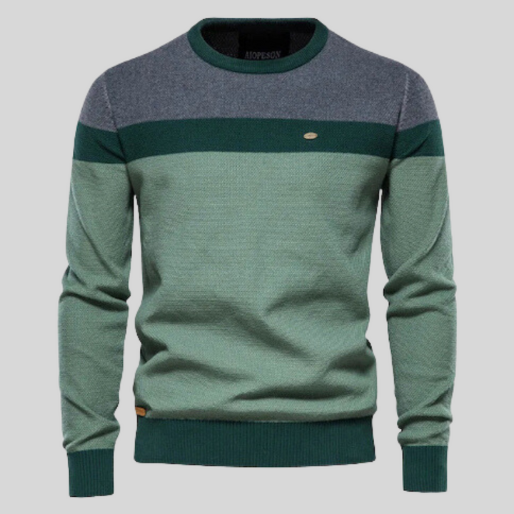 Noah | Klassisk Långärmad Pullover för Män Med Balanserad Passform 0