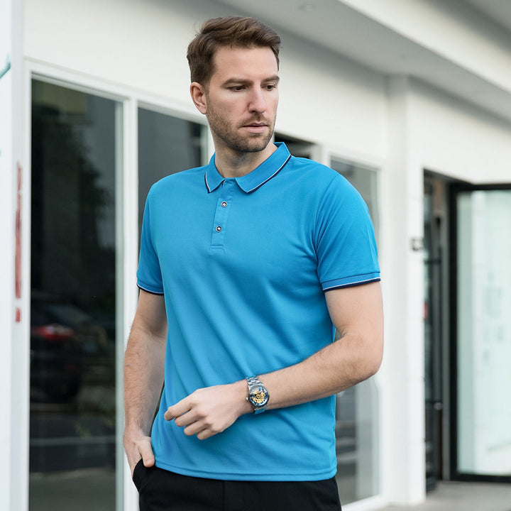 Noah | Lätt Andningsbar Herrpoloshirt med Kort Ärmar 6