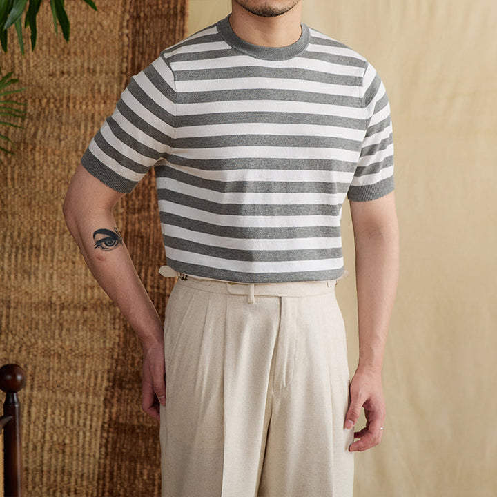 Noah | Randig Kortärmad Topp med Slim Fit 1