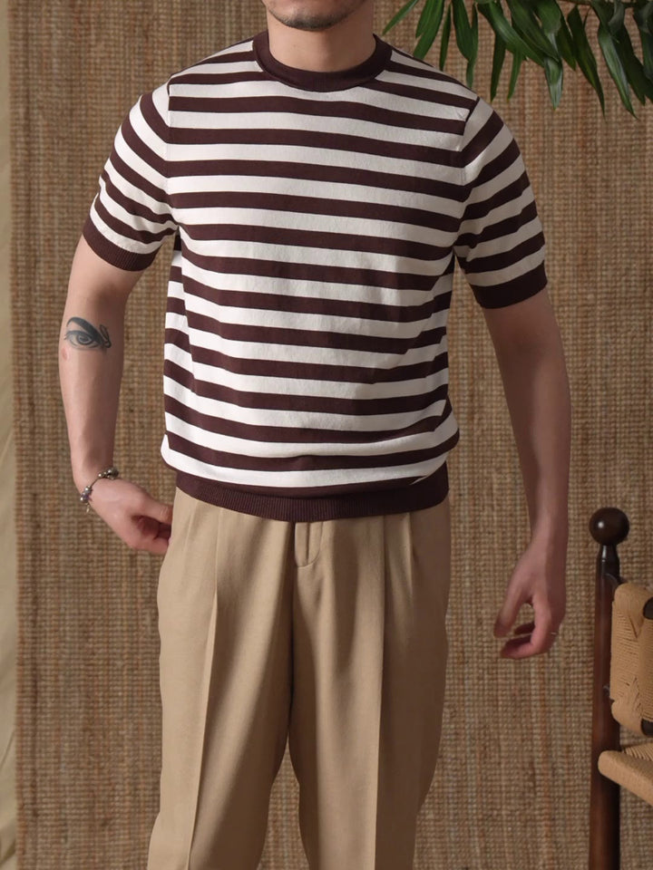 Noah | Randig Kortärmad Topp med Slim Fit 3