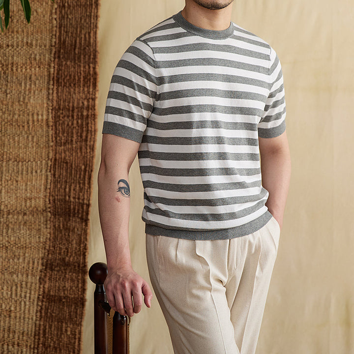 Noah | Randig Kortärmad Topp med Slim Fit 4