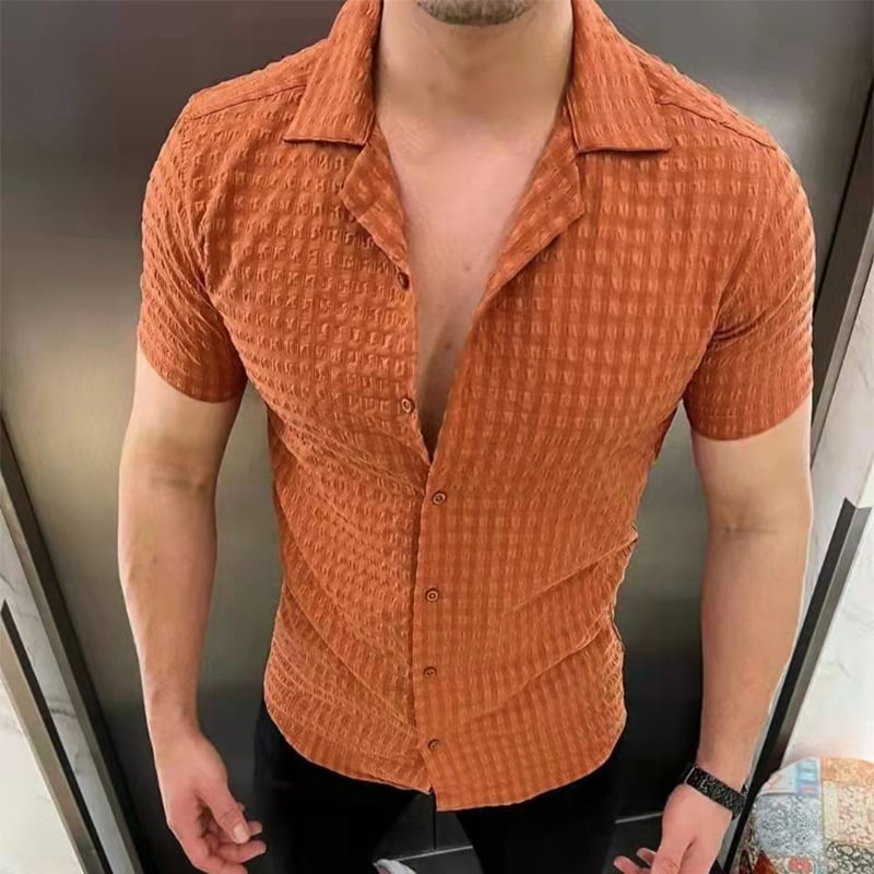 Noah | Slim Fit Kortärmad Kofta med Slagkrage 2