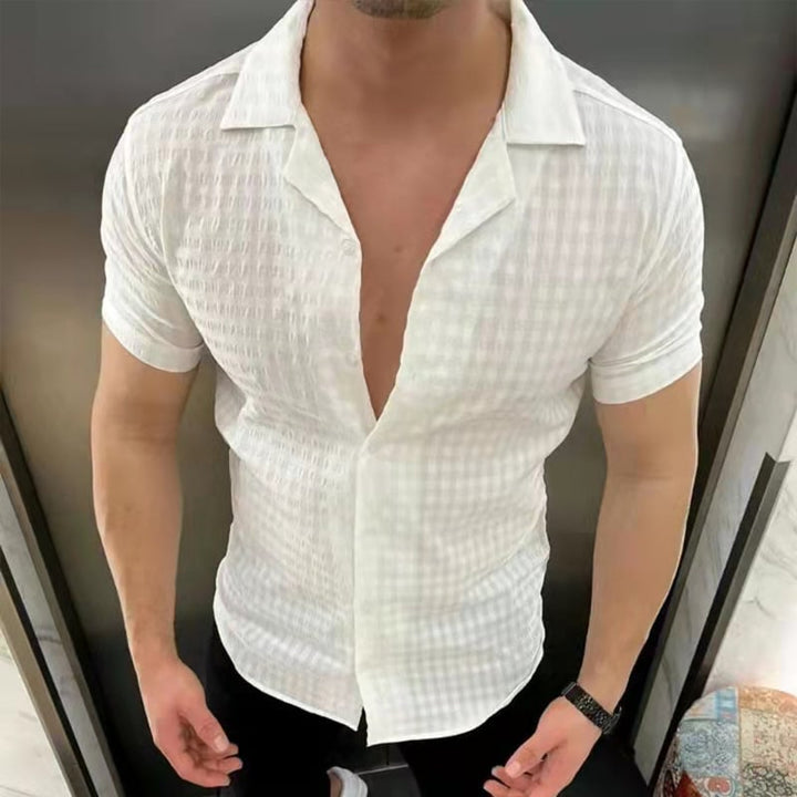 Noah | Slim Fit Kortärmad Kofta med Slagkrage 4