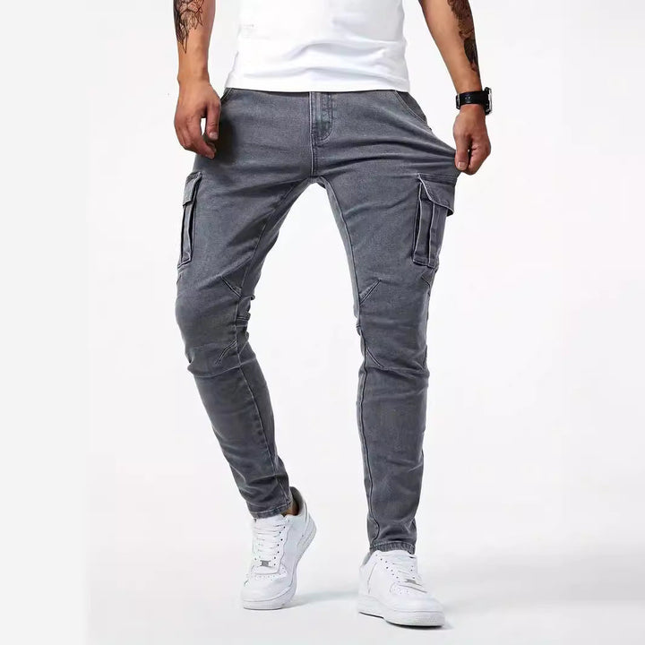 Noah | Slim Fit Stretch Cargobyxor Dam med Flera Fickor 0