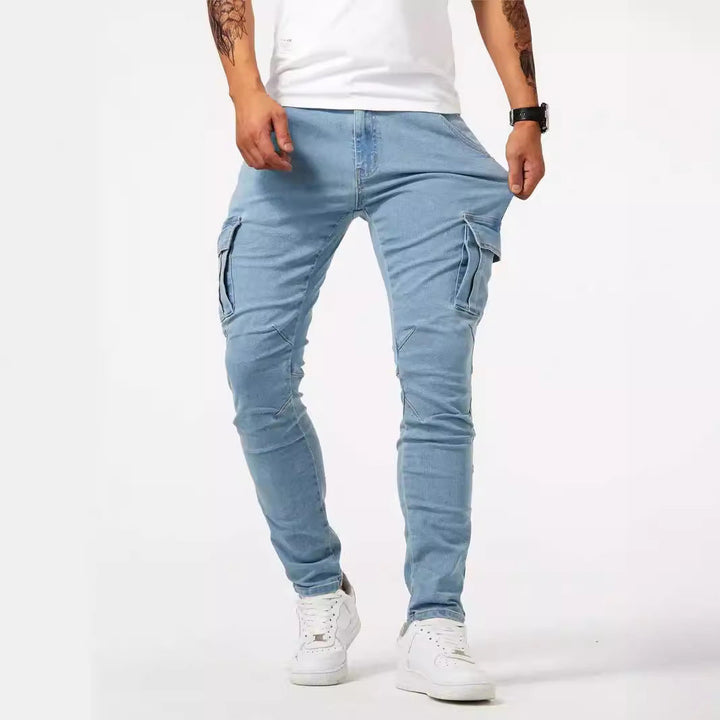 Noah | Slim Fit Stretch Cargobyxor Dam med Flera Fickor 1