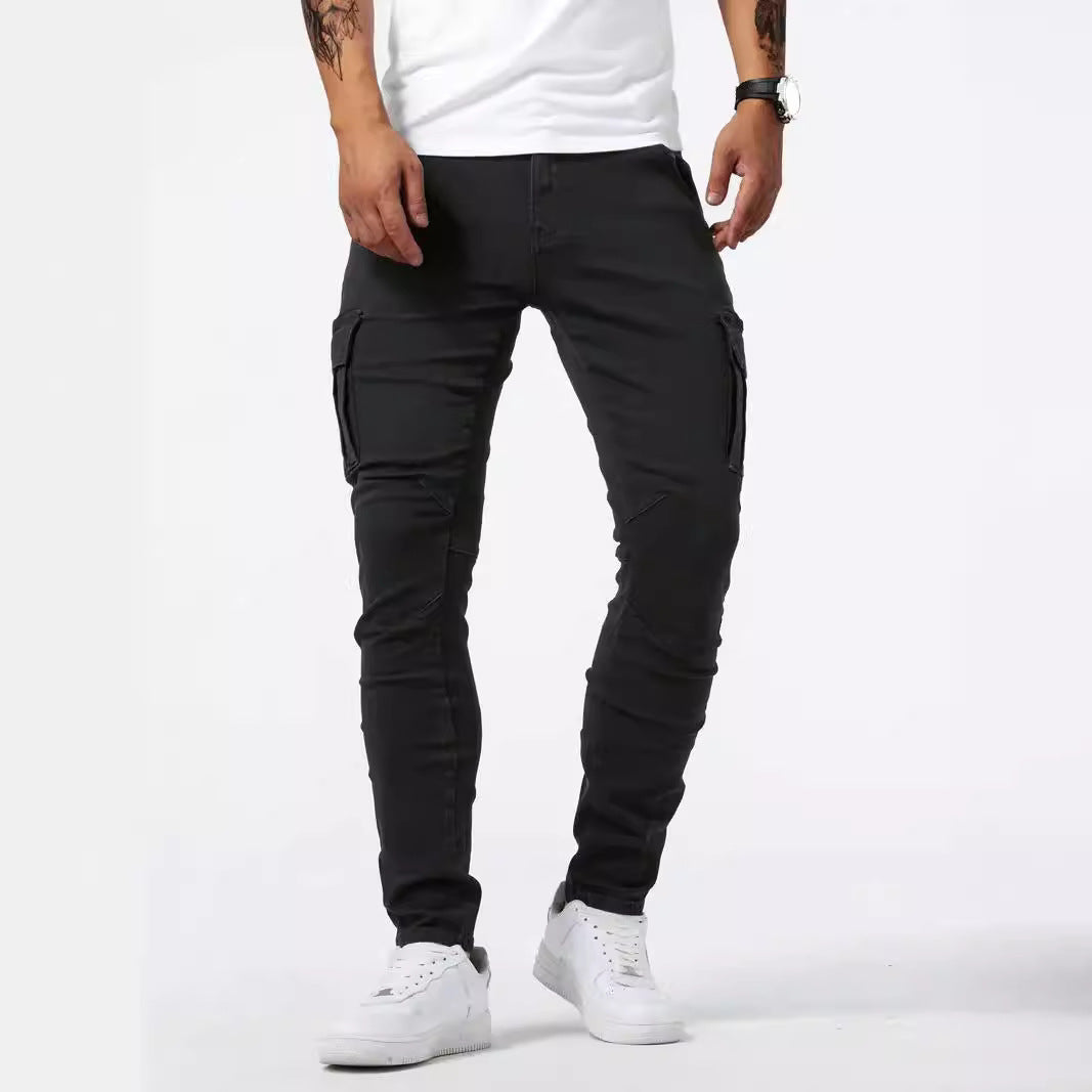 Noah | Slim Fit Stretch Cargobyxor Dam med Flera Fickor 2