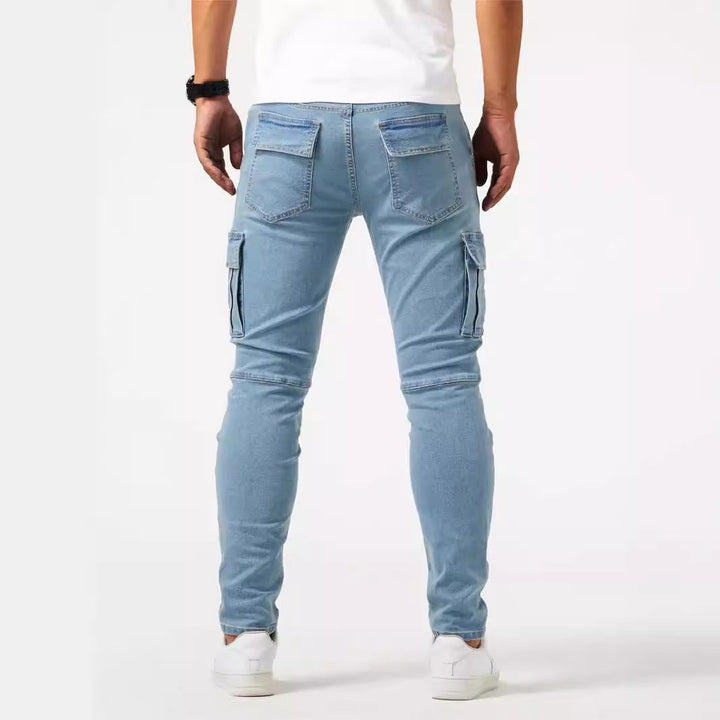 Noah | Slim Fit Stretch Cargobyxor Dam med Flera Fickor 5