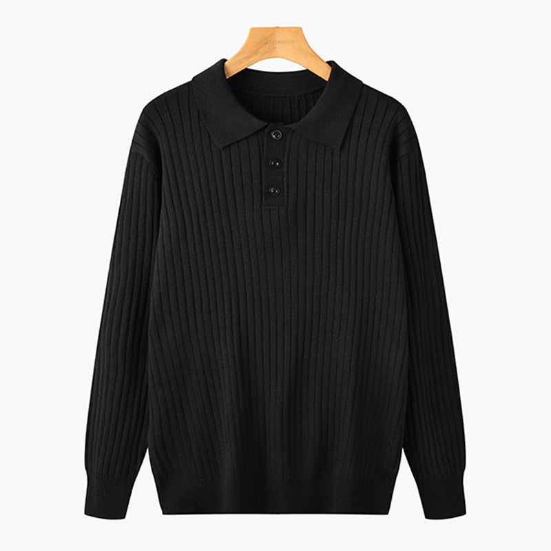 Noah | Stilren Långärmad Piketröja med Ribbad Design 1