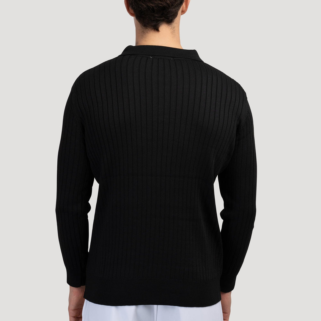 Noah | Stilren Långärmad Piketröja med Ribbad Design 3
